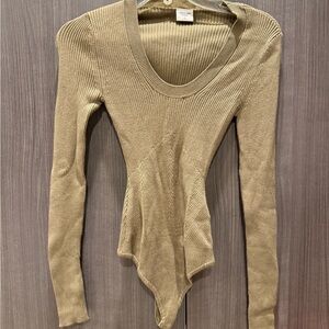 Abercrombie & Fitch Olive Ribbed Top